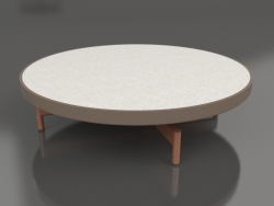 Table basse ronde Ø90x22 (Bronze, DEKTON Sirocco)