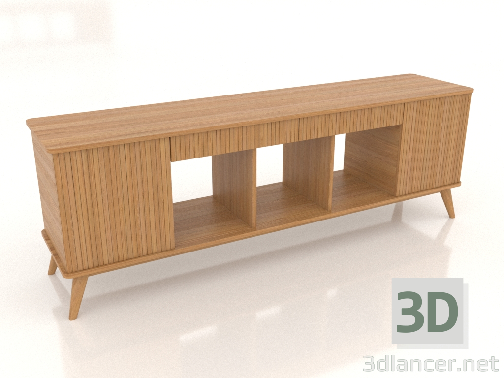 3d model Soporte universal para tocadiscos de vinilo LARGE 2000 mm (roble natural) - vista previa