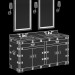 3d HEIRLOOM SILVER Двойной умывальник Restoration Hardware модель купить - ракурс