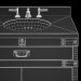 3d HEIRLOOM SILVER Double washbasin Restoration Hardware model buy - render