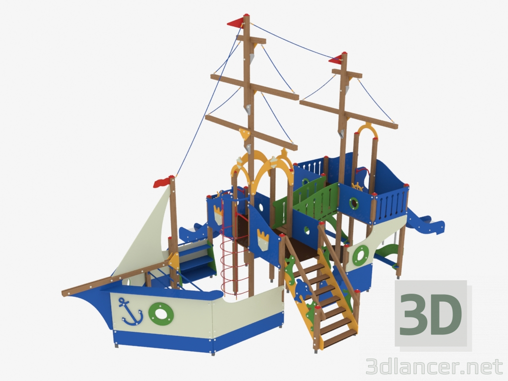 3d модель Детский игровой комплекс Шхуна (5117) – превью