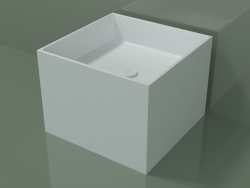 Countertop washbasin (01UN22301, Glacier White C01, L 48, P 48, H 36 cm)