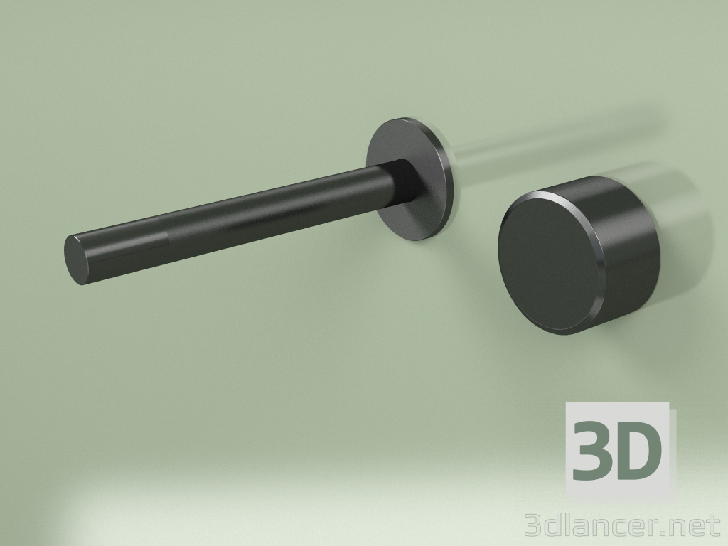 3D Modell Wandmontierter Hydro-Progressivmischer mit Auslauf L 190 mm (16 10, ON) - Vorschau