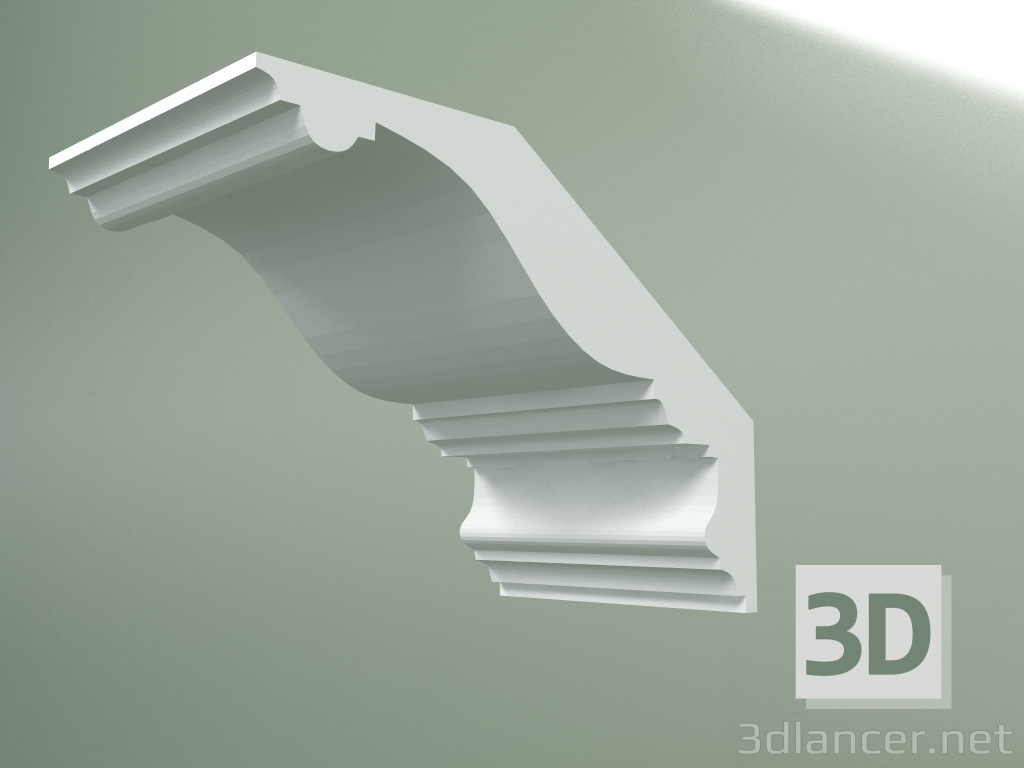 modello 3D Cornice in gesso (zoccolo a soffitto) KT166 - anteprima