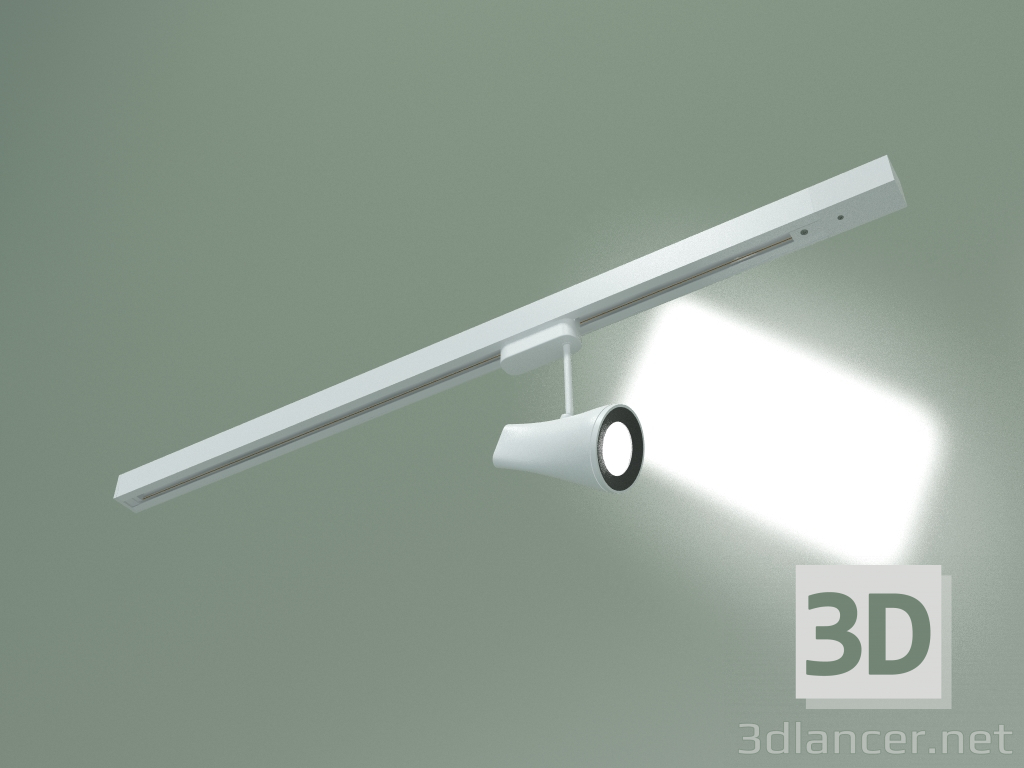 Modelo 3d Luz de trilho LED para barramento monofásico Hardi LTB18 (branco) - preview