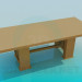 3 डी मॉडल बड़ी लकड़ी की मेज - पूर्वावलोकन