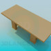 3d model A large wooden desk - preview