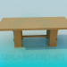 3D Modell Ein großer Schreibtisch aus Holz - Vorschau