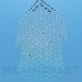 3d model Lámpara Chandelier con espirales de vidrio - vista previa