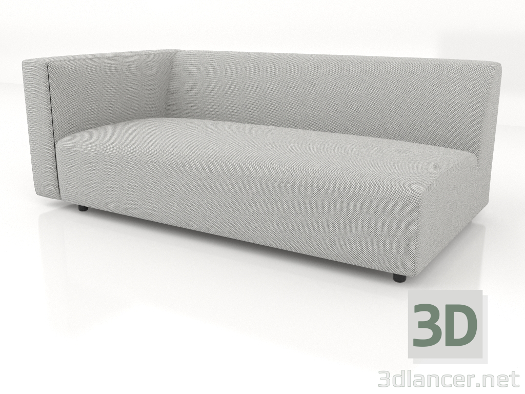 3d model Módulo de sofá para 2 personas (XL) 183x100 con reposabrazos a la izquierda - vista previa
