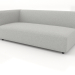 3d model Sofa module for 2 people (XL) 183x100 with an armrest on the left - preview