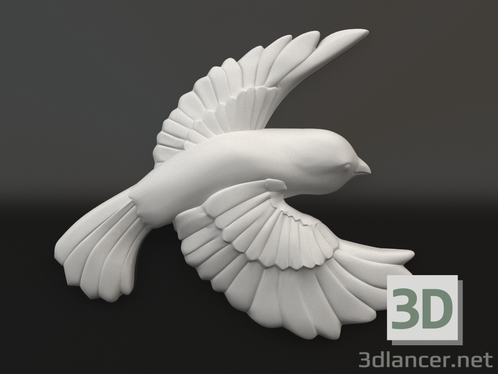 modello 3D Elemento decorativo in gesso DE 061 (250x217x38) - anteprima