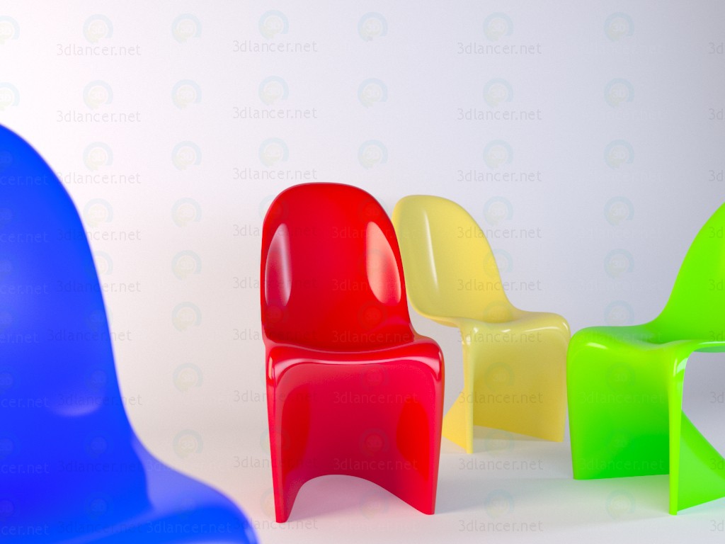 modèle 3D Chaise Panton - preview