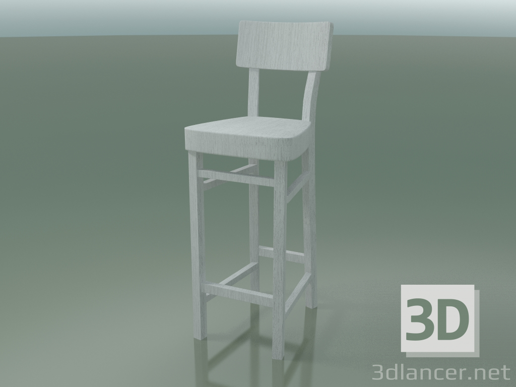 3D modeli Bar taburesi (128, Beyaz) - önizleme