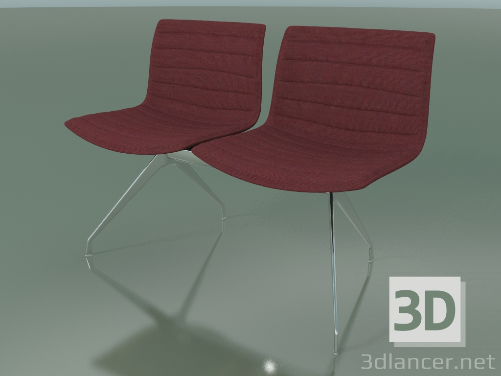 3D modeli Tezgah 2037 (çift kişilik, kumaş döşemeli) - önizleme