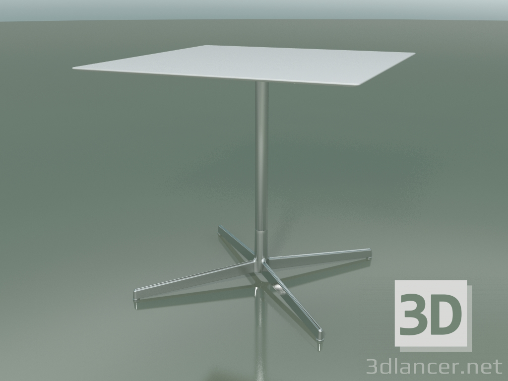 3D Modell Quadratischer Tisch 5550 (H 72,5 - 79 x 79 cm, Weiß, LU1) - Vorschau