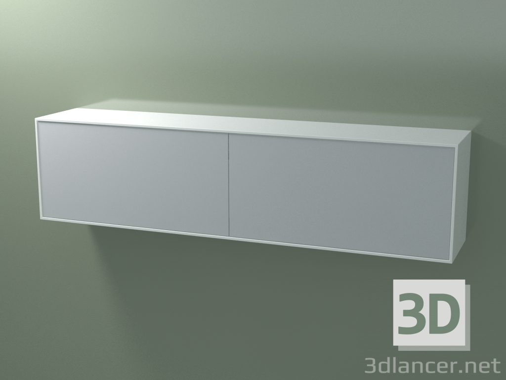 3 डी मॉडल डबल बॉक्स (8AUGВA03, ग्लेशियर व्हाइट C01, HPL P03, L 192, P 36, H 48 सेमी) - पूर्वावलोकन
