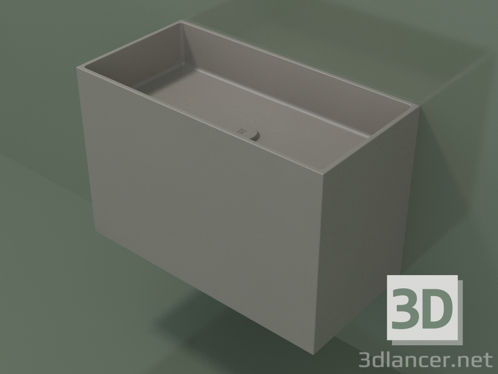 3d model Wall-mounted washbasin (02UN43101, Clay C37, L 72, P 36, H 48 cm) - preview