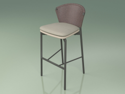 Bar stool 050 (Brown, Metal Smoke, Polyurethane Resin Mole)