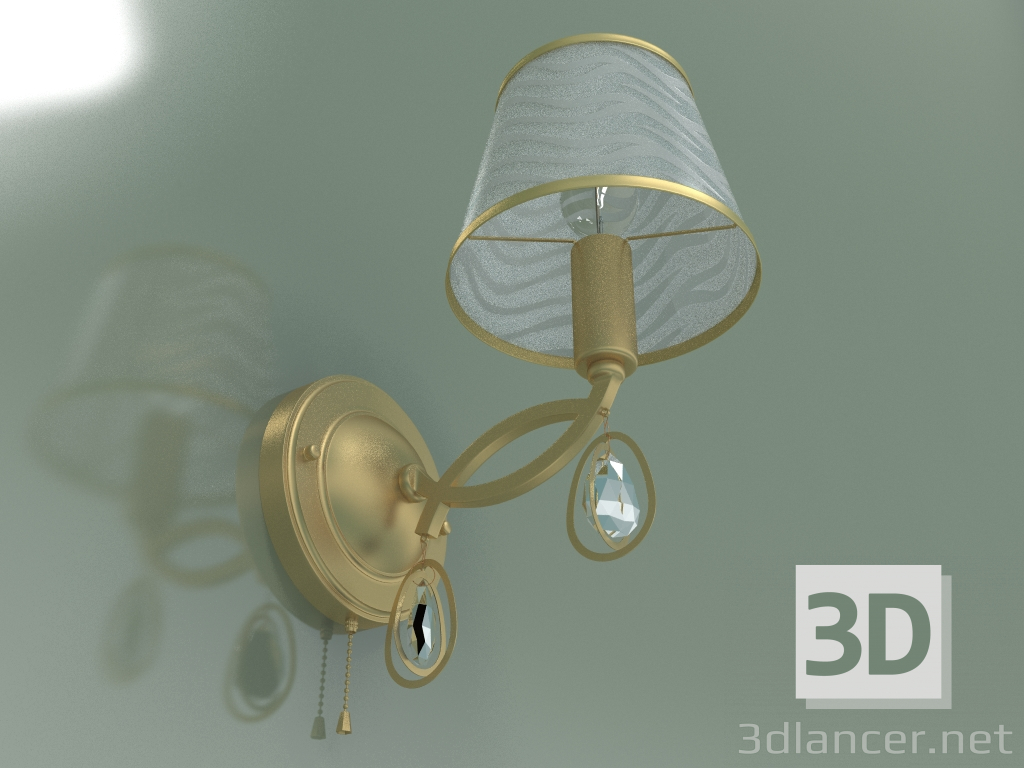 modello 3D Lampada da parete 60091-1 (oro perla) - anteprima