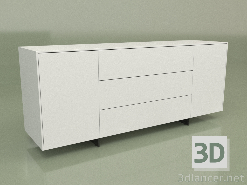3d model Chest of drawers CN 230 (White) - preview