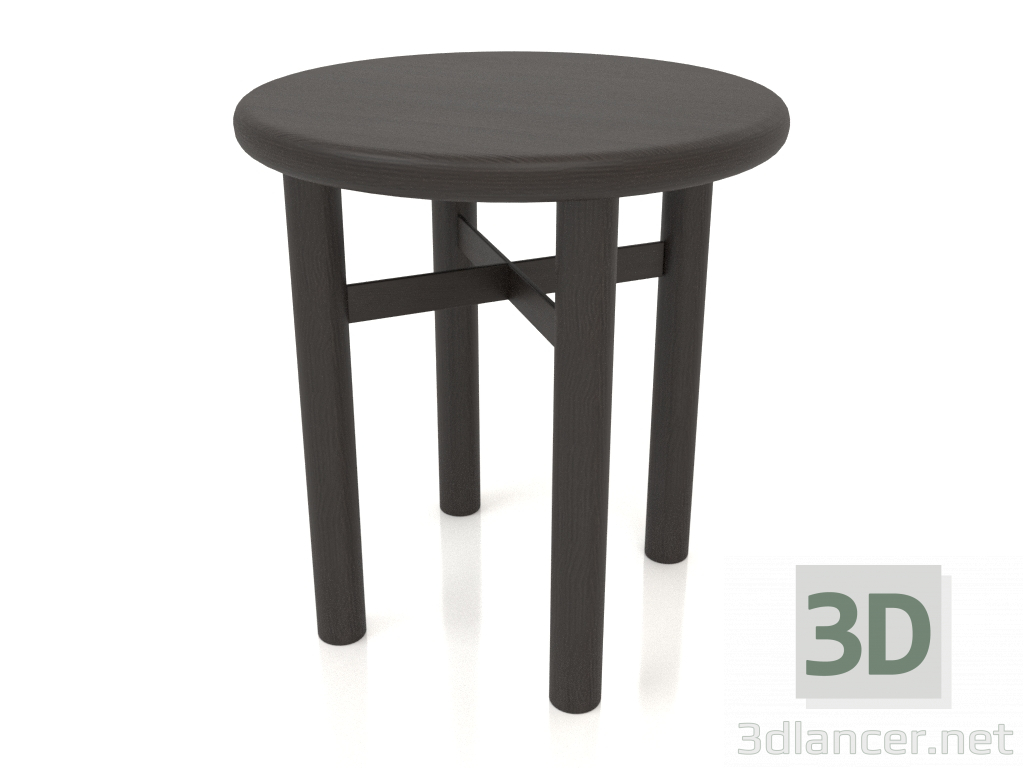 modèle 3D Tabouret (extrémité arrondie) JT 032 (D=400x430, bois brun foncé) - preview