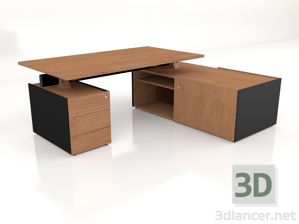 modèle 3D Table de travail Viga Executive V37P (2144x1801) - preview