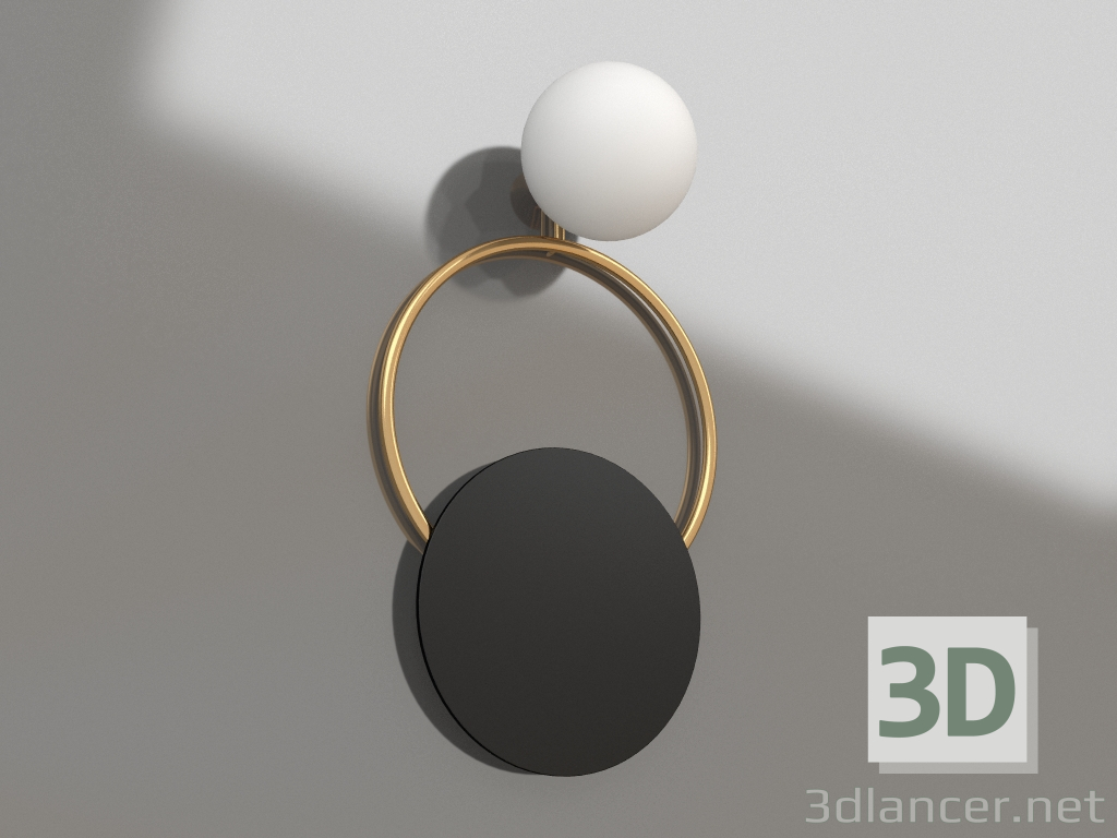modello 3D Applique Arwen bronzo, nero (08442,20) - anteprima