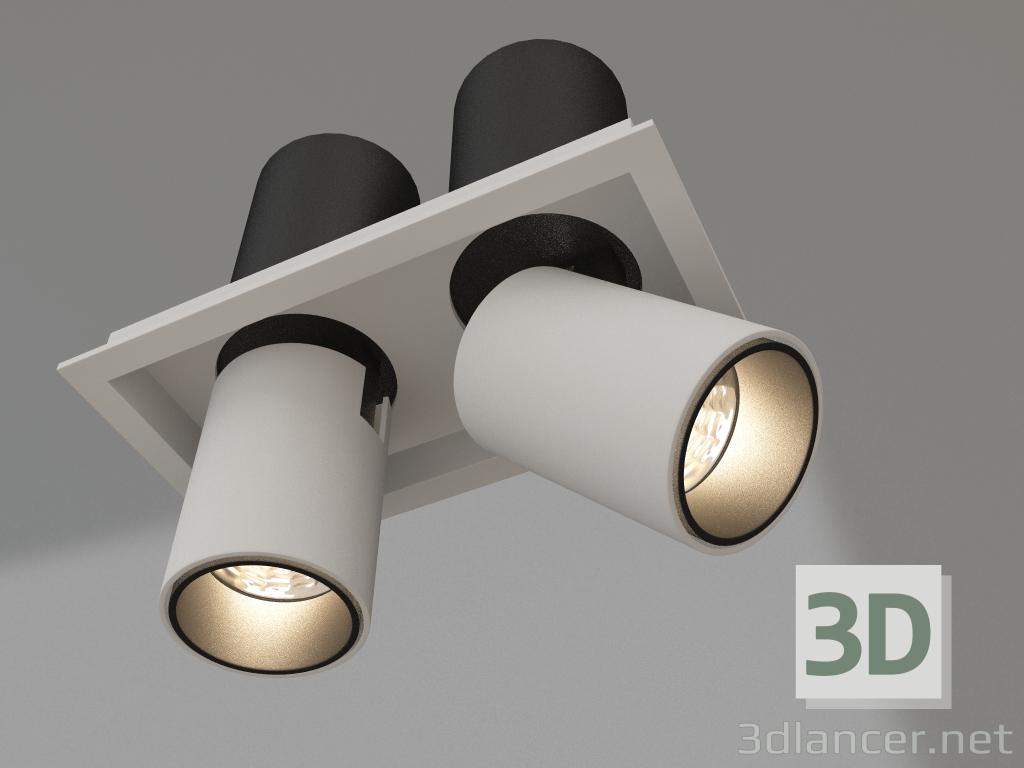 modello 3D Lampada LTD-PULL-S110x210-2x10W Day4000 (WH, 24 gradi, 230V) - anteprima