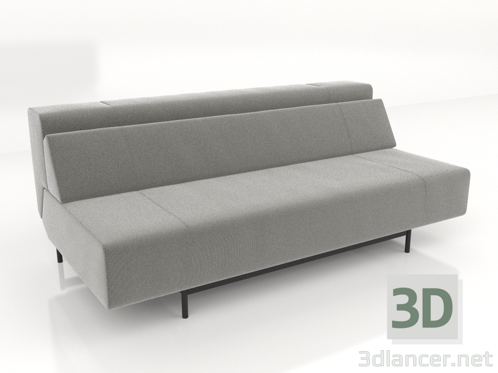3 डी मॉडल सोफा-बेड मुड़ा हुआ है - पूर्वावलोकन