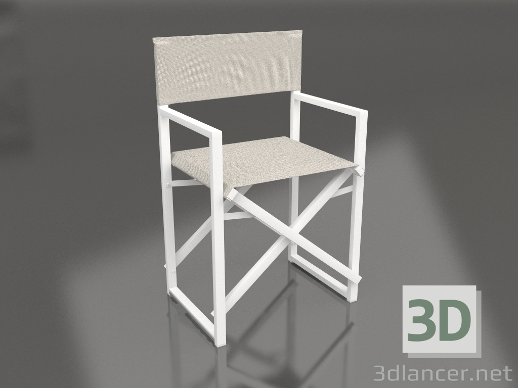 3D Modell Klappstuhl (Weiß) - Vorschau
