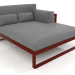3d model XL modular sofa, section 2 right, high back, artificial wood (Wine red) - preview