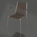 3D Modell Stuhl mit Armlehnen Noel (Stahlgestell, dunkelgraue Wolle) - Vorschau