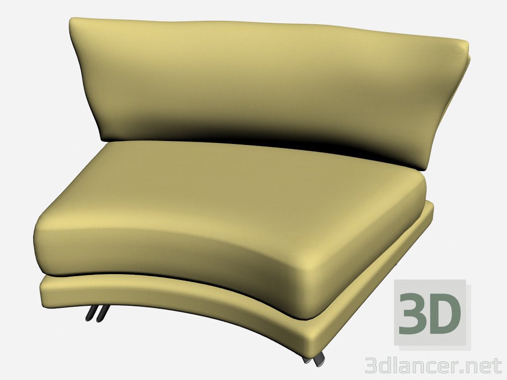 3d модель Крісло (диван) супер Рой twin 3 – превью