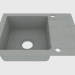 modello 3D Lavello, 1 vasca con scolatoio - grigio metallizzato Zorba (ZQZ S11A) - anteprima
