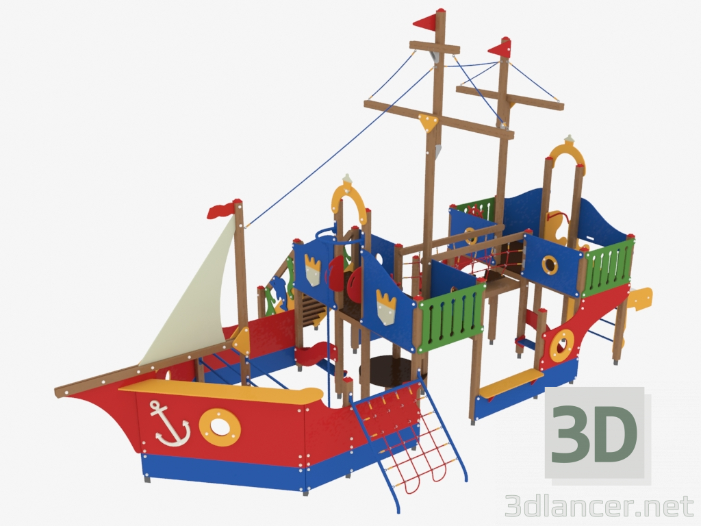 3D modeli Çocuk oyun kompleksi Brigantine (5118) - önizleme