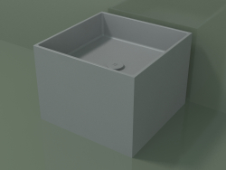 Countertop washbasin (01UN22301, Silver Gray C35, L 48, P 48, H 36 cm)