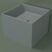 modèle 3D Vasque à poser (01UN22301, gris argenté C35, L 48, P 48, H 36 cm) - preview