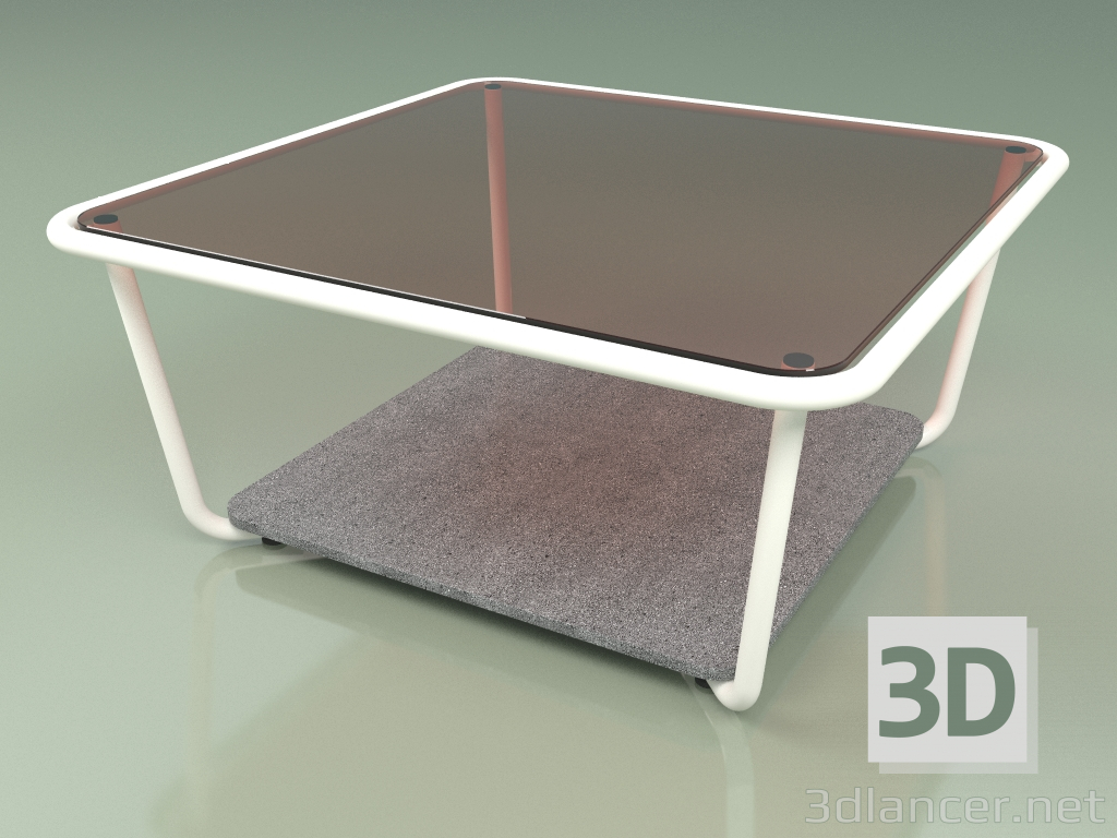 modèle 3D Table basse 001 (Verre Bronzé, Métal Lait, Luna Stone) - preview