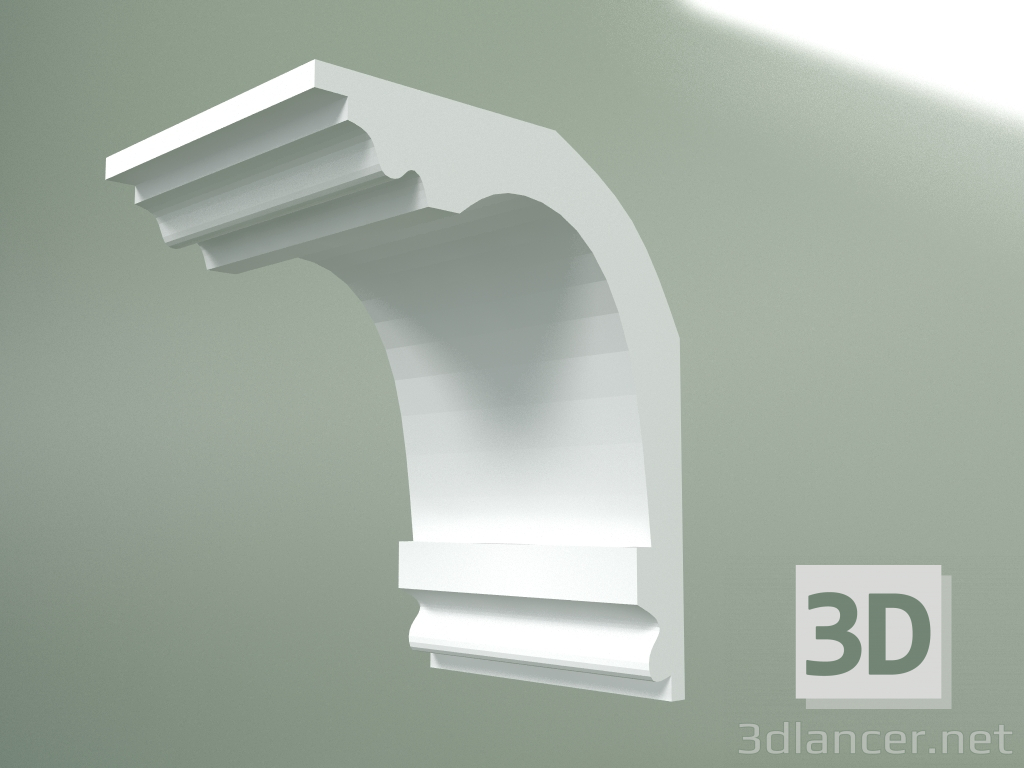 3D modeli Alçı korniş (tavan kaidesi) KT167 - önizleme