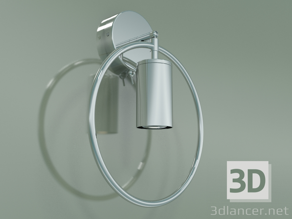 3D modeli Aplik Madeni Para 20094-1 (krom) - önizleme