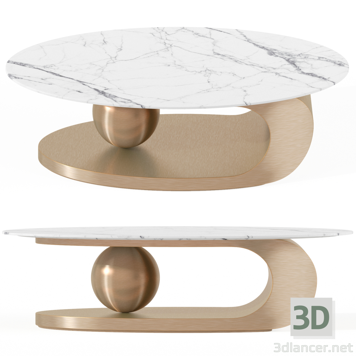 modèle 3D de Table basse en ardoise de Toscane acheter - rendu