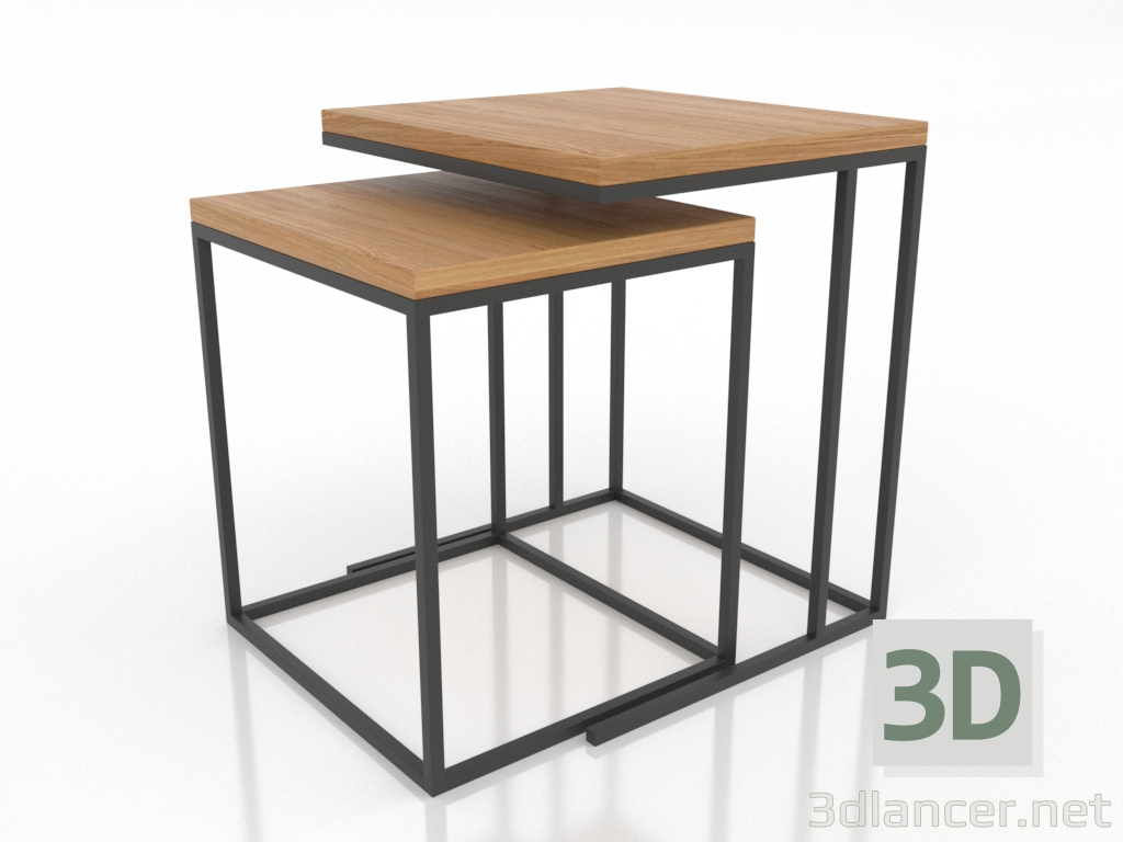 3d model Coffee table (natural oak) - preview 3d model Coffee table (natural oak) - preview