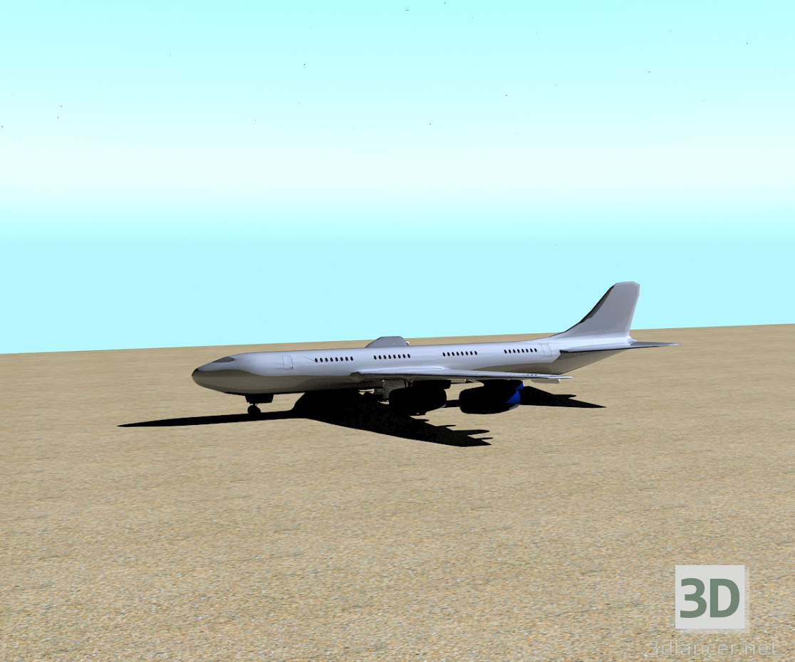 3d Passenger aircraft model buy - render
