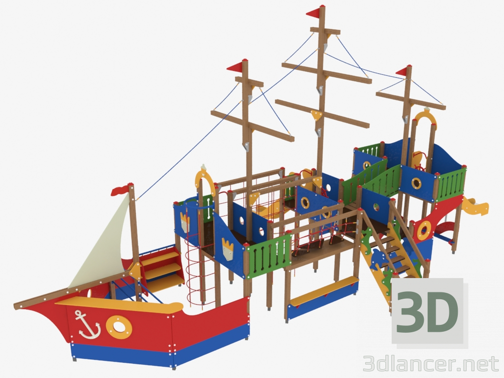 3d model Complejo de juegos para niños Fragata (5119) - vista previa