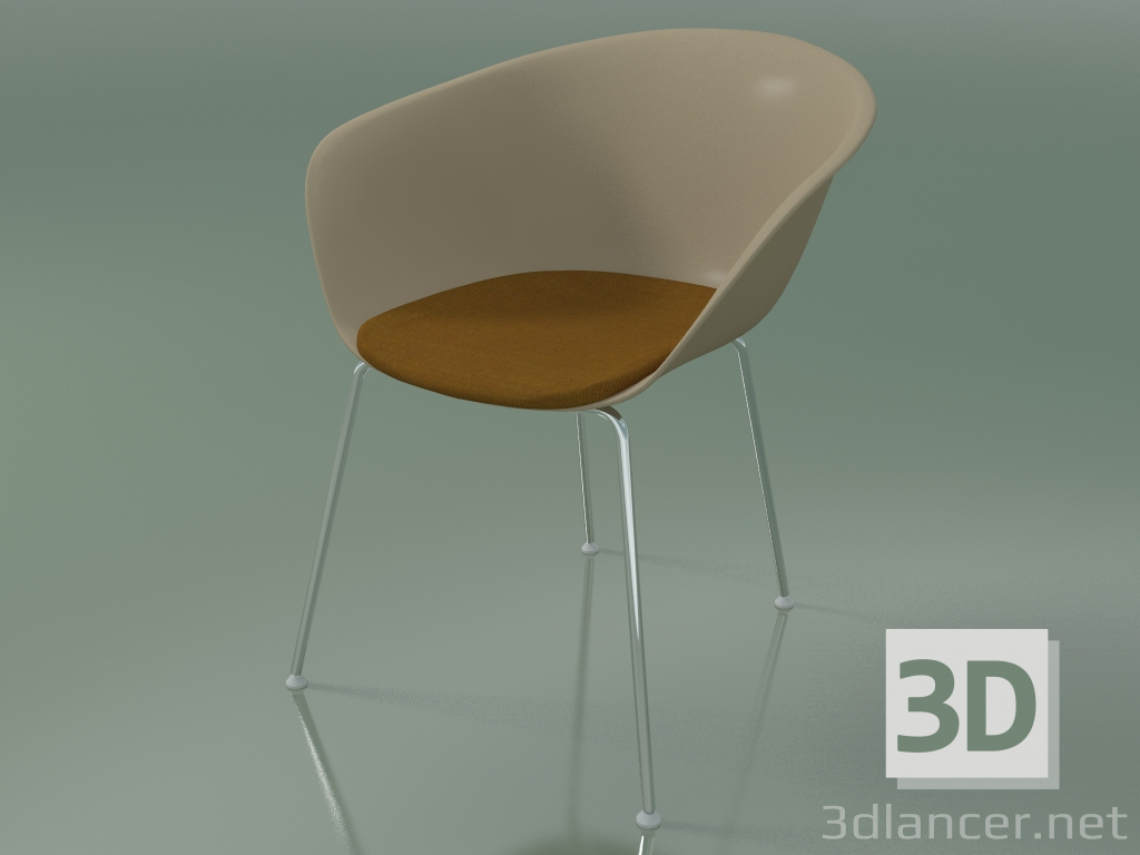 modello 3D Sedia 4221 (4 gambe, con cuscino sedile, PP0004) - anteprima