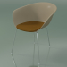 3D modeli Sandalye 4221 (4 ayak, koltuk minderi ile, PP0004) - önizleme