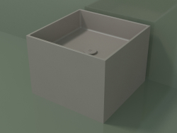 Vasque à poser (01UN22301, Argile C37, L 48, P 48, H 36 cm)