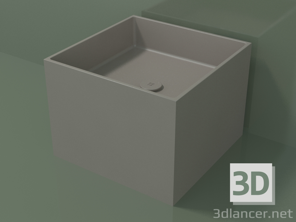 modello 3D Lavabo da appoggio (01UN22301, Clay C37, L 48, P 48, H 36 cm) - anteprima