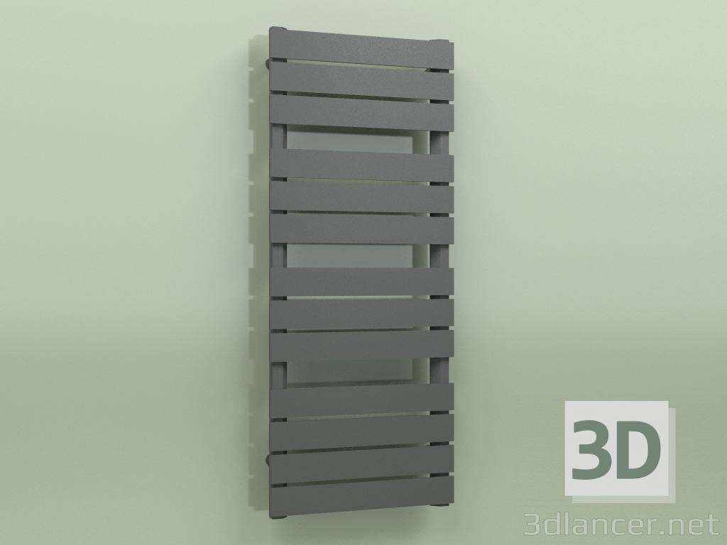 3D modeli Isıtmalı havlu askısı - Muna (1205 x 500, RAL - 9005) - önizleme
